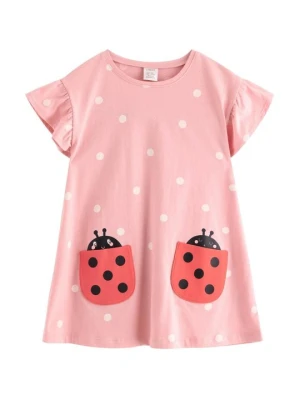 T-shirt z nadrukiem Lindex różowy