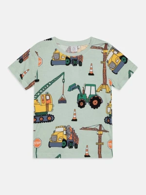 T-shirt z nadrukiem Lindex turkusowy