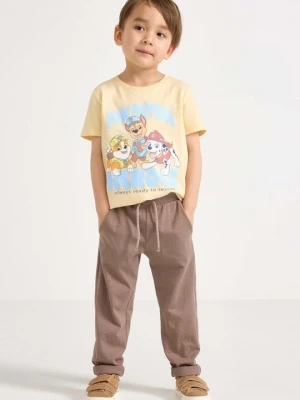 T-shirt z nadrukiem Lindex żółty