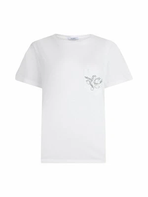 T-shirt z nadrukiem Liu Jo mleczny