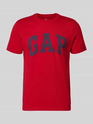 T-shirt z nadrukiem logo i okrągłym dekoltem GAP