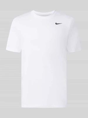 T-shirt z nadrukiem logo i okrągłym dekoltem Nike Biały