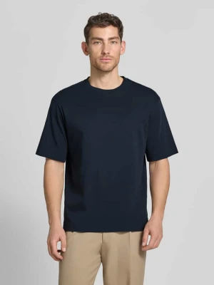 T-shirt z nadrukiem logo i okrągłym dekoltem Profuomo