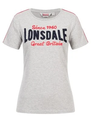 T-shirt z nadrukiem Lonsdale szary