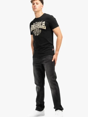 T-shirt z nadrukiem Lonsdale czarny