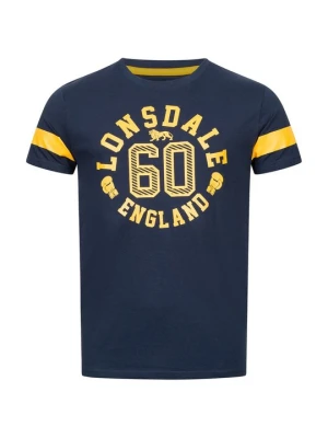 T-shirt z nadrukiem Lonsdale granatowy