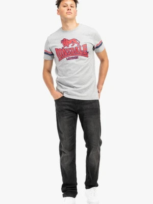T-shirt z nadrukiem Lonsdale szary