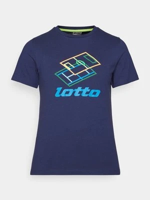 T-shirt z nadrukiem Lotto granatowy