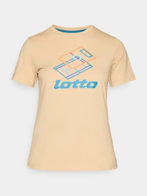 T-shirt z nadrukiem Lotto beżowy