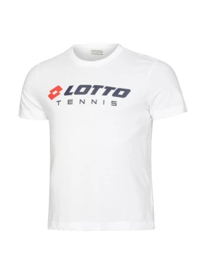 T-shirt z nadrukiem Lotto biały