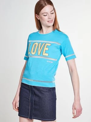 T-shirt z nadrukiem Love Moschino