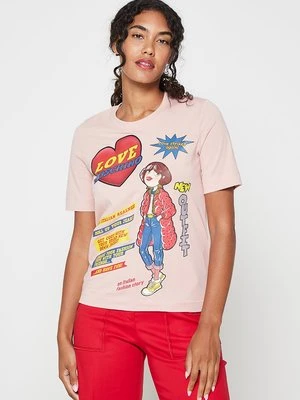 T-shirt z nadrukiem Love Moschino