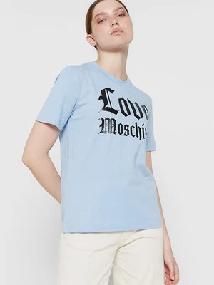 T-shirt z nadrukiem Love Moschino