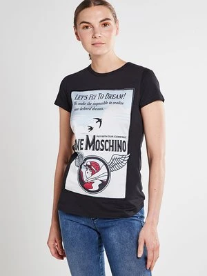 T-shirt z nadrukiem Love Moschino