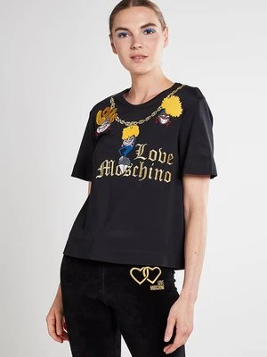 T-shirt z nadrukiem Love Moschino