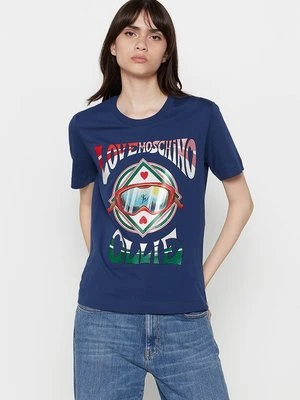 T-shirt z nadrukiem Love Moschino