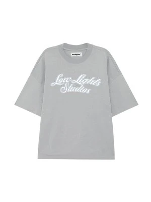 T-shirt z nadrukiem Low Lights Studios jasnoszary
