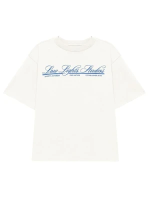 T-shirt z nadrukiem Low Lights Studios mleczny