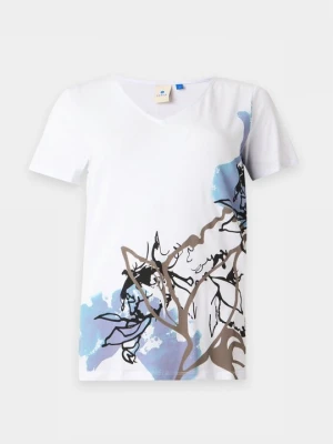 T-shirt z nadrukiem LUHTA biały