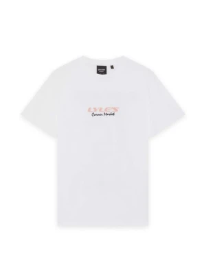 T-shirt z nadrukiem Lyle & Scott biały