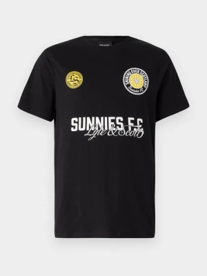 T-shirt z nadrukiem Lyle & Scott czarny