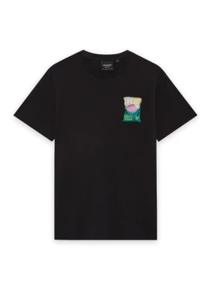 T-shirt z nadrukiem Lyle & Scott czarny