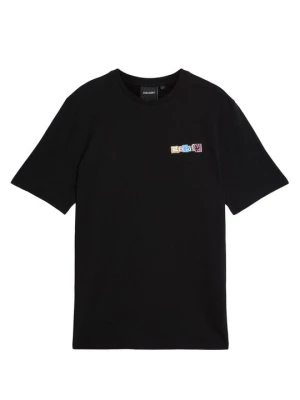 T-shirt z nadrukiem Lyle & Scott czarny