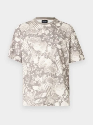 T-shirt z nadrukiem Lyle & Scott szary