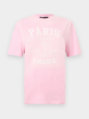 T-shirt z nadrukiem Maje różowy
