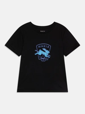 T-shirt z nadrukiem Makia czarny