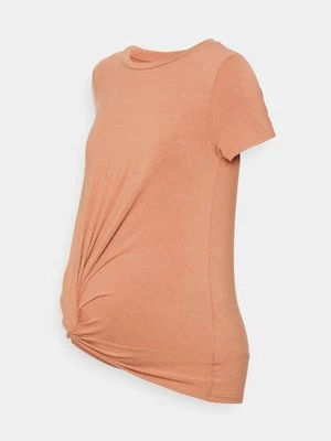 T-shirt z nadrukiem Mamalicious brązowy