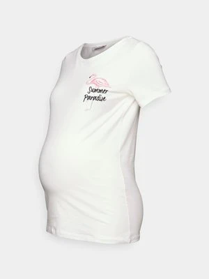 T-shirt z nadrukiem Mamalicious biały