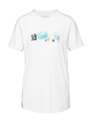 T-shirt z nadrukiem Mammut biały