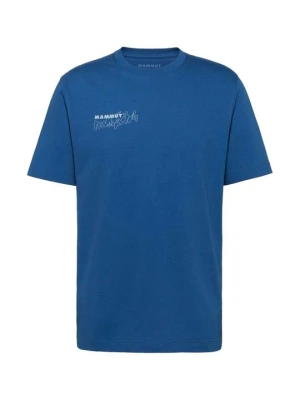 T-shirt z nadrukiem Mammut niebieski