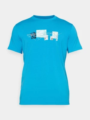 T-shirt z nadrukiem Mammut niebieski