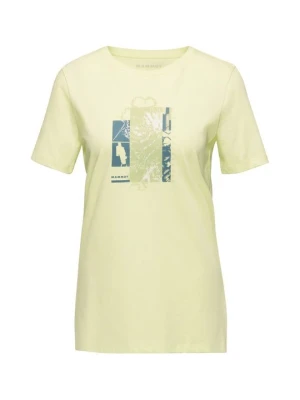 T-shirt z nadrukiem Mammut żółty