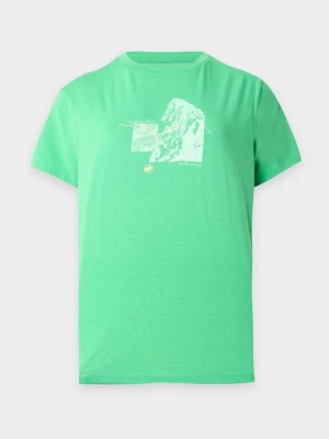 T-shirt z nadrukiem Mammut żółty