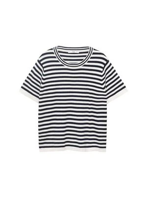 T-shirt z nadrukiem Mango granatowy