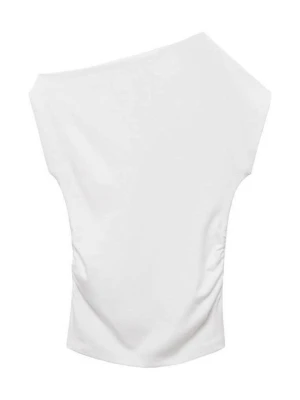 T-shirt z nadrukiem Mango biały