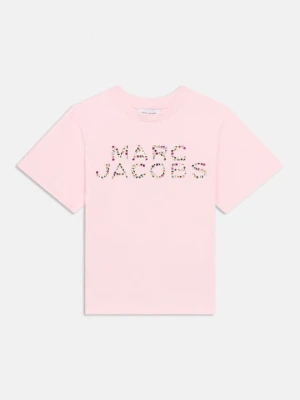 T-shirt z nadrukiem MARC JACOBS KIDS jasnoróżowy