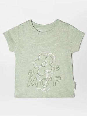 T-shirt z nadrukiem Marc O'Polo jasnozielony