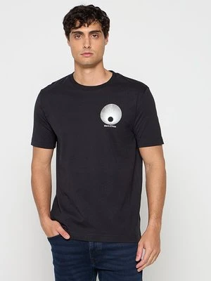T-shirt z nadrukiem Marc O'Polo czarny