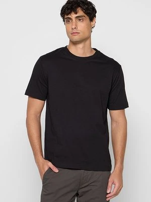 T-shirt z nadrukiem Marc O'Polo czarny