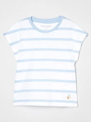 T-shirt z nadrukiem Marc O'Polo niebieski