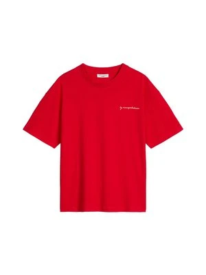 T-shirt z nadrukiem Marc O'Polo czerwony