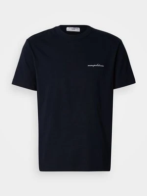 T-shirt z nadrukiem Marc O'Polo granatowy