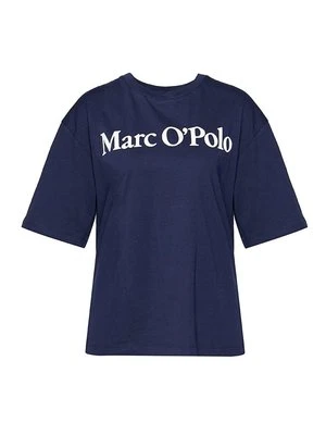 T-shirt z nadrukiem Marc O'Polo granatowy