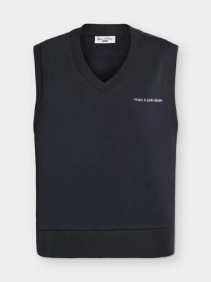 T-shirt z nadrukiem Marc O'Polo granatowy