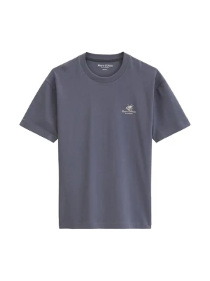 T-shirt z nadrukiem Marc O'Polo granatowy