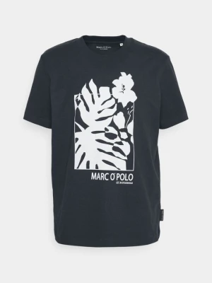 T-shirt z nadrukiem Marc O'Polo granatowy